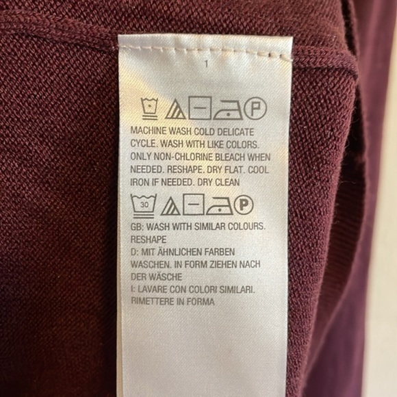 Laurie Felt Layered Sweater Women’s Size Medium Long Sleeve Preppy Burgundy - Picture 6 of 8